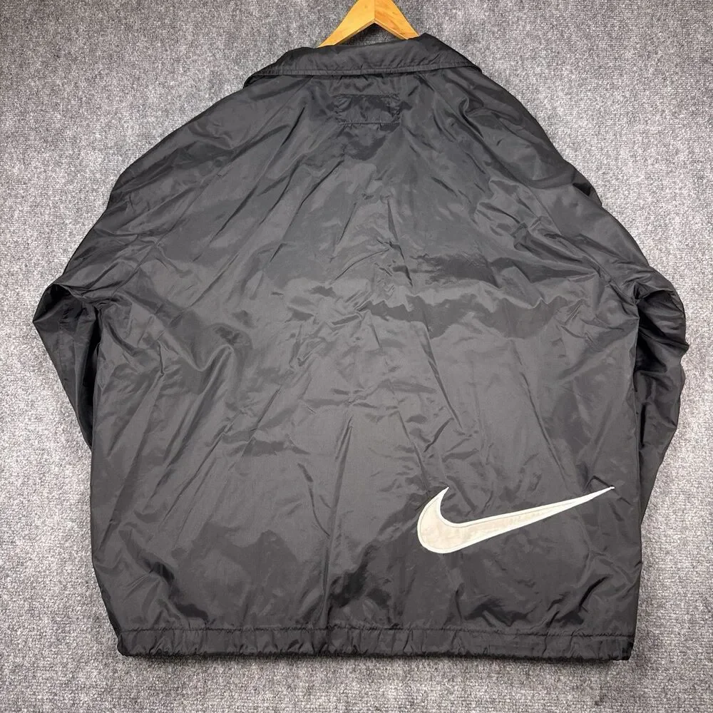 Vintage Nike Team Sports Jerry Rice 80 Big Swoosh Jacket Black XL 90s Rare